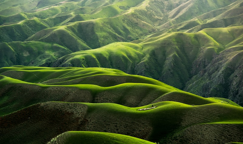 Aerial mountain landscape